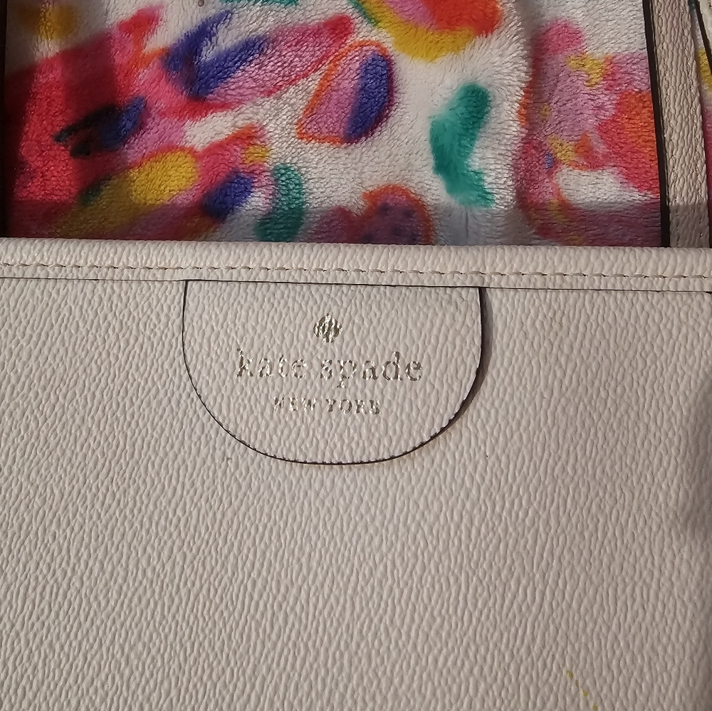 Cream Kate Spade tote bag